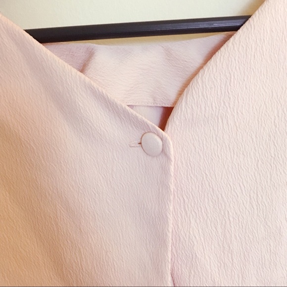 Topshop Pastel Pink Reversible Blouse Button Open - Picture 6 of 6